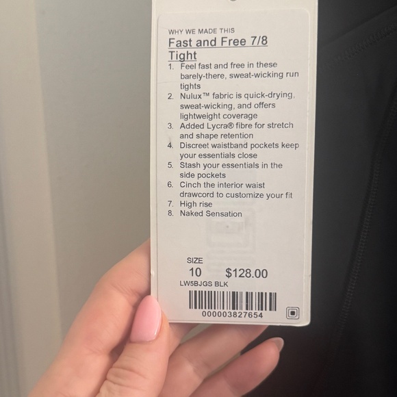 Lululemon x F45 Fast & Free 7/8 Tight 25" - NWT - Size 10 - Picture 6 of 7